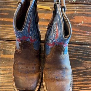 Ariat toddler Brown and Blue Cowboy Boots